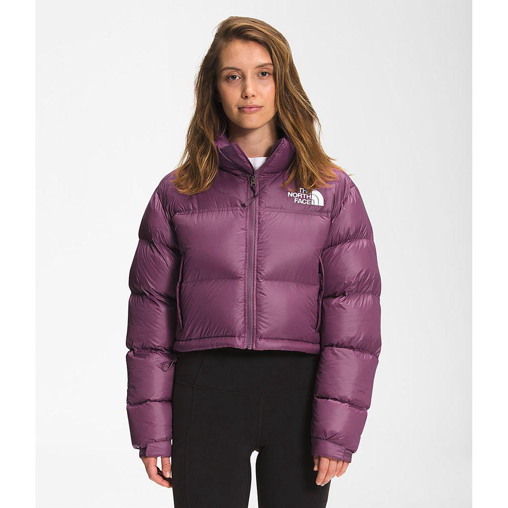 The North Face Μικρός Γυναικεια Μπουφάν Nuptse - Μωβ (PUND35067)